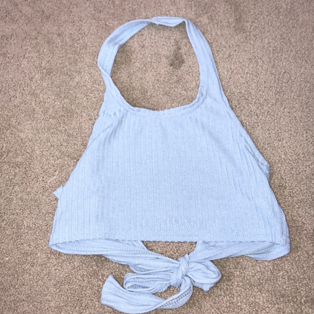 Blue crop top